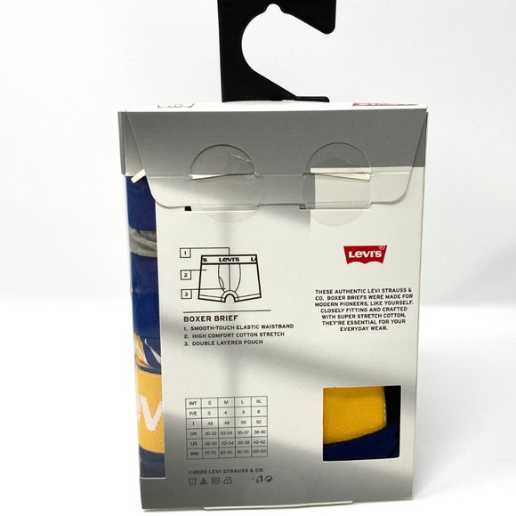 🌿Sale🌿 3-pack Levi's Men's Size S L Boxer Brief Cotton Navy Blue 37453 0593 - Picture 3 of 7